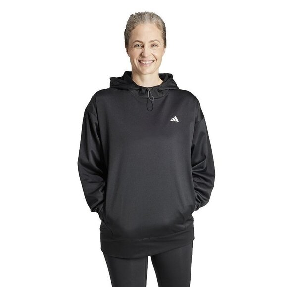 adidas Tops - NWT Adidas Fleece Hoodie Women's M Black Game & Go Aeroready